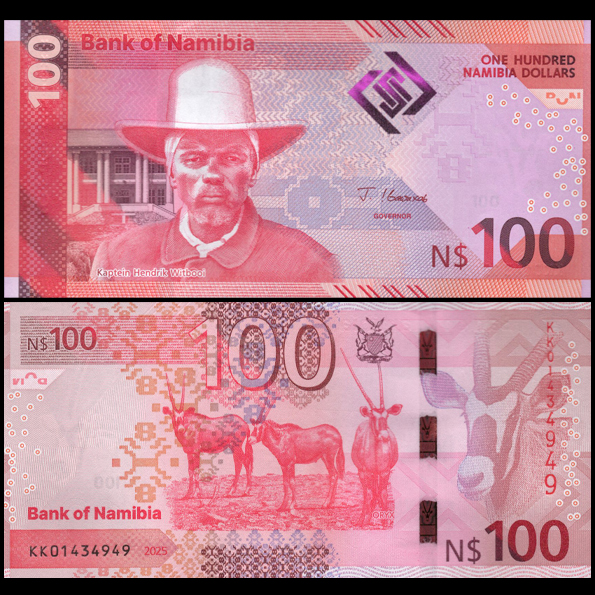 Buy Banknotes - Namibia - 100 Dollars 2025 - Pick # NEW - Set 10 PCS ...
