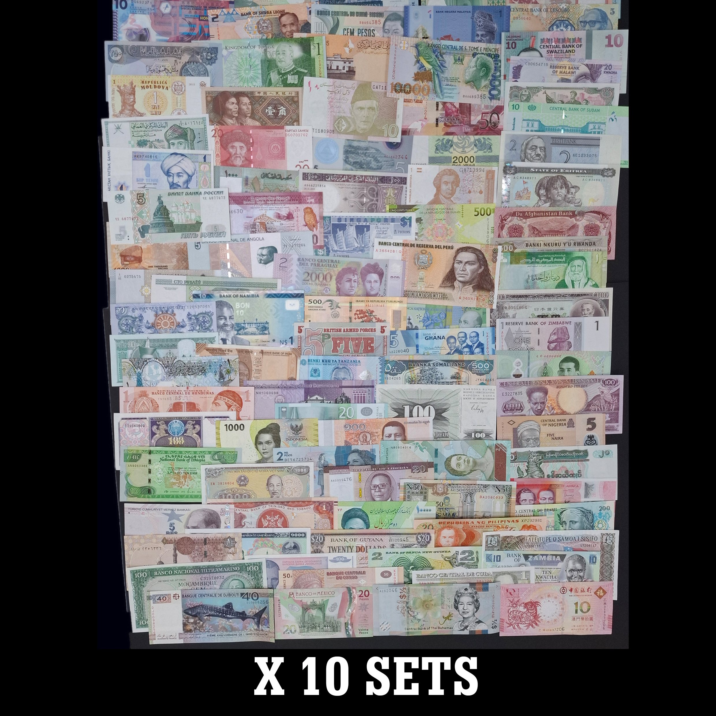 Buy Banknotes - World - 100 different countries / B100DC - Country set ...