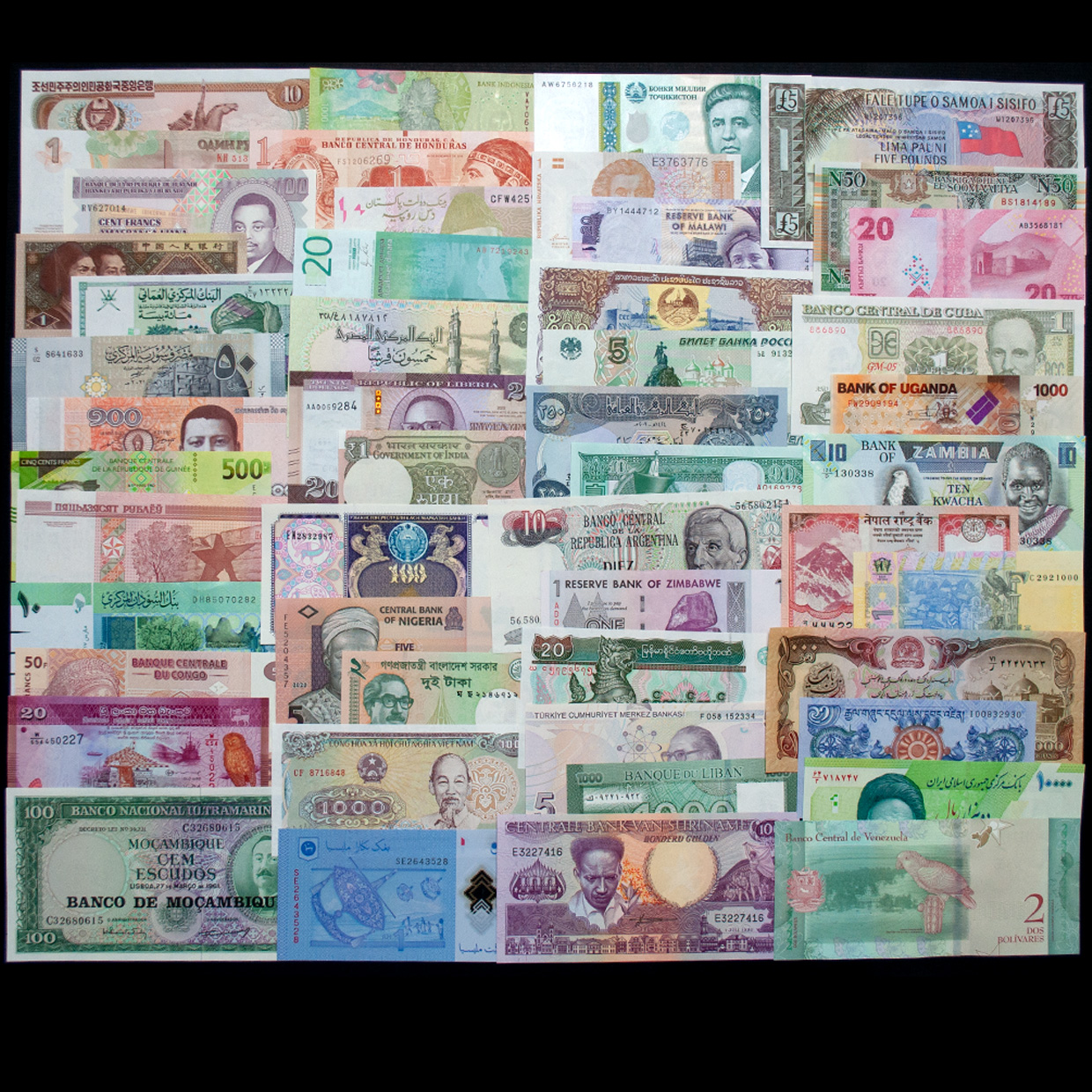 Collecton of 100 Dfferent World Mxed Foregn Banknotes Currency Collecton of 100 Dfferent World Mxed Foregn Banknotes Currency