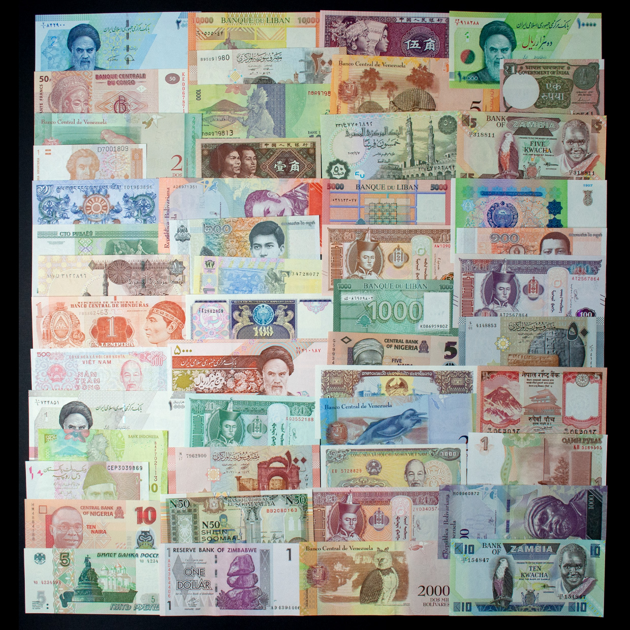 Used Bank Notes Buy Banknotes - World - 50 different banknotes / B50D | MoneyCorner