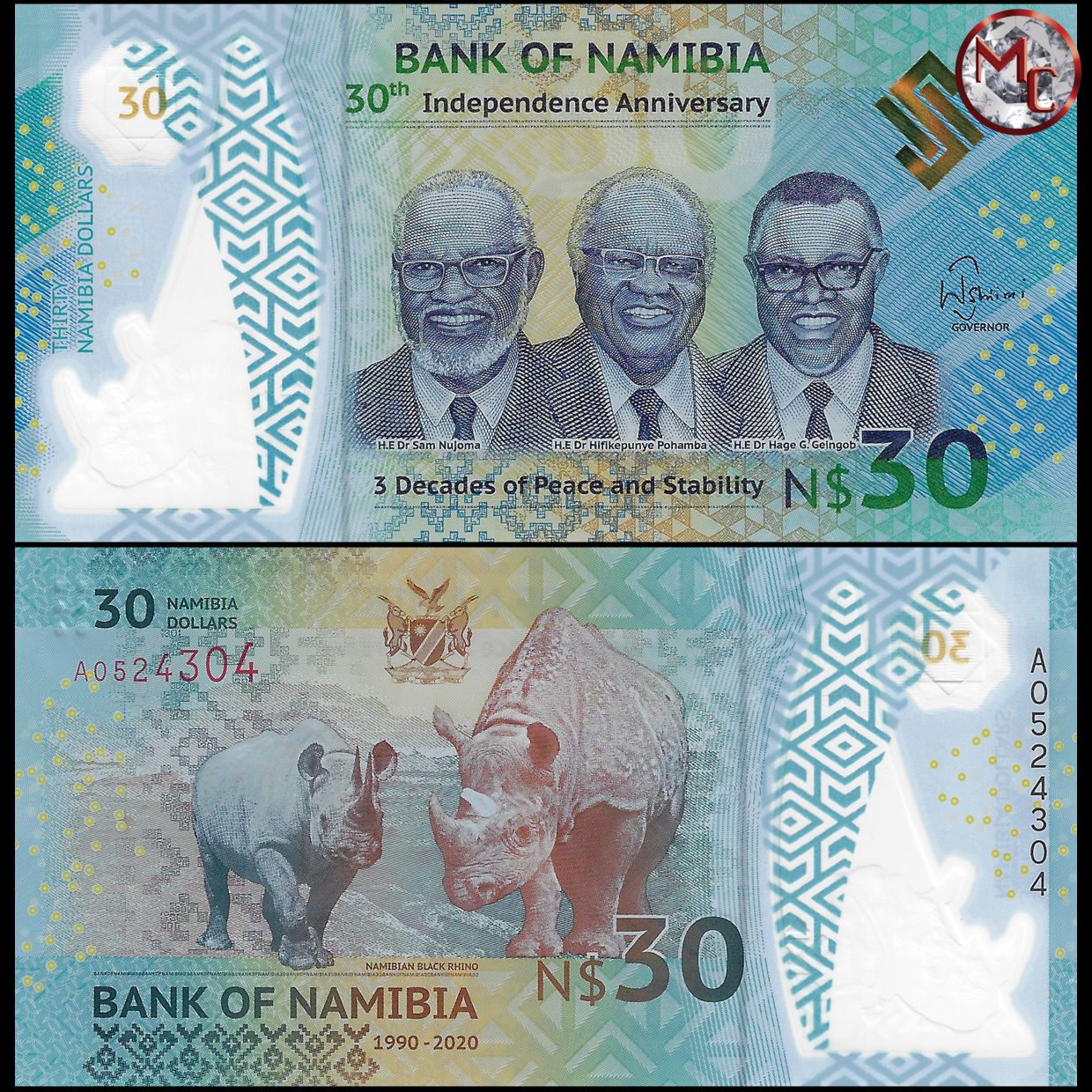 Buy Banknotes - Namibia - 30 Dollars 2020 - Pick- NEW / B218 ...