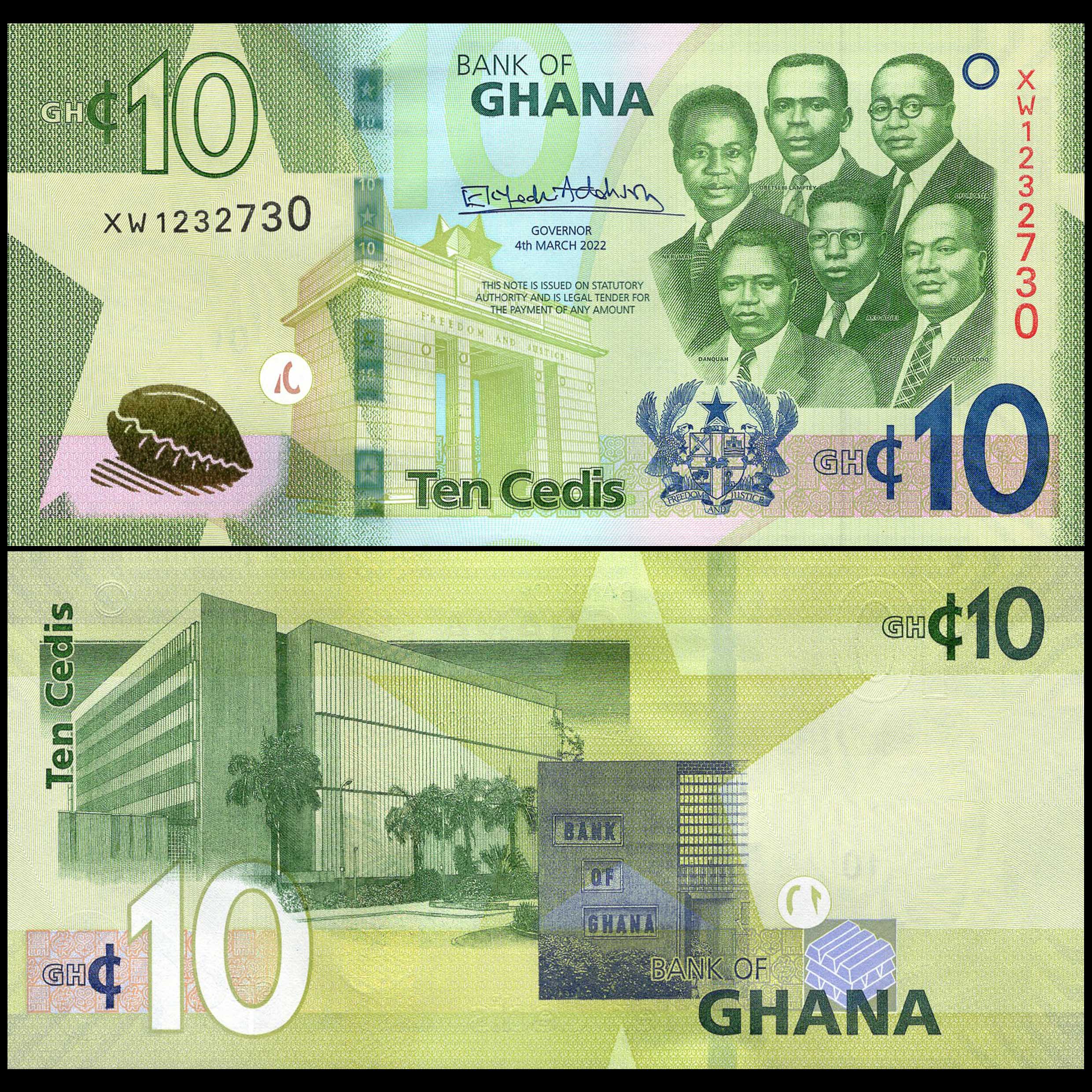 Buy Banknotes - Ghana - 10 Cedis 2022 - Pick- NEW / B157b | MoneyCorner