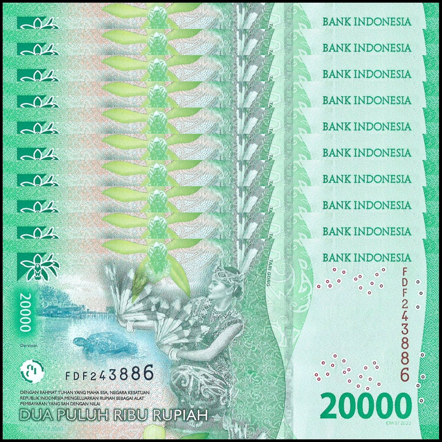 Buy Banknotes - Indonesia - 20.000 Rupiah 2026 - Pick #166e - Set 10 ...