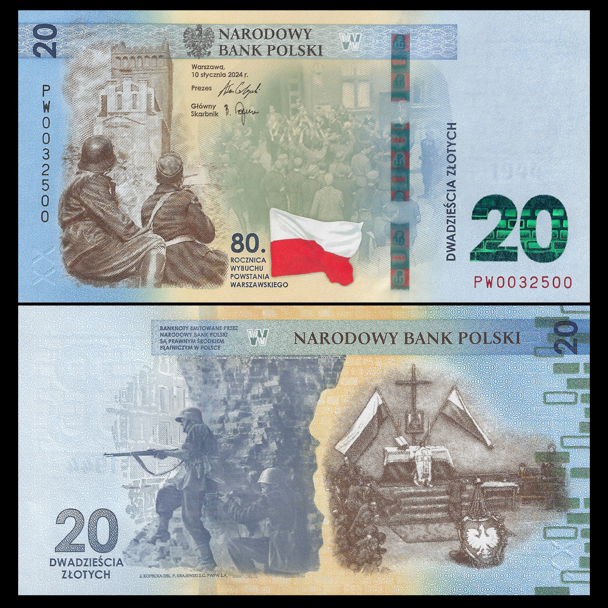 Buy Banknotes - Poland - 20 Zlotych 2024 - Pick- NEW / BNP828a ...