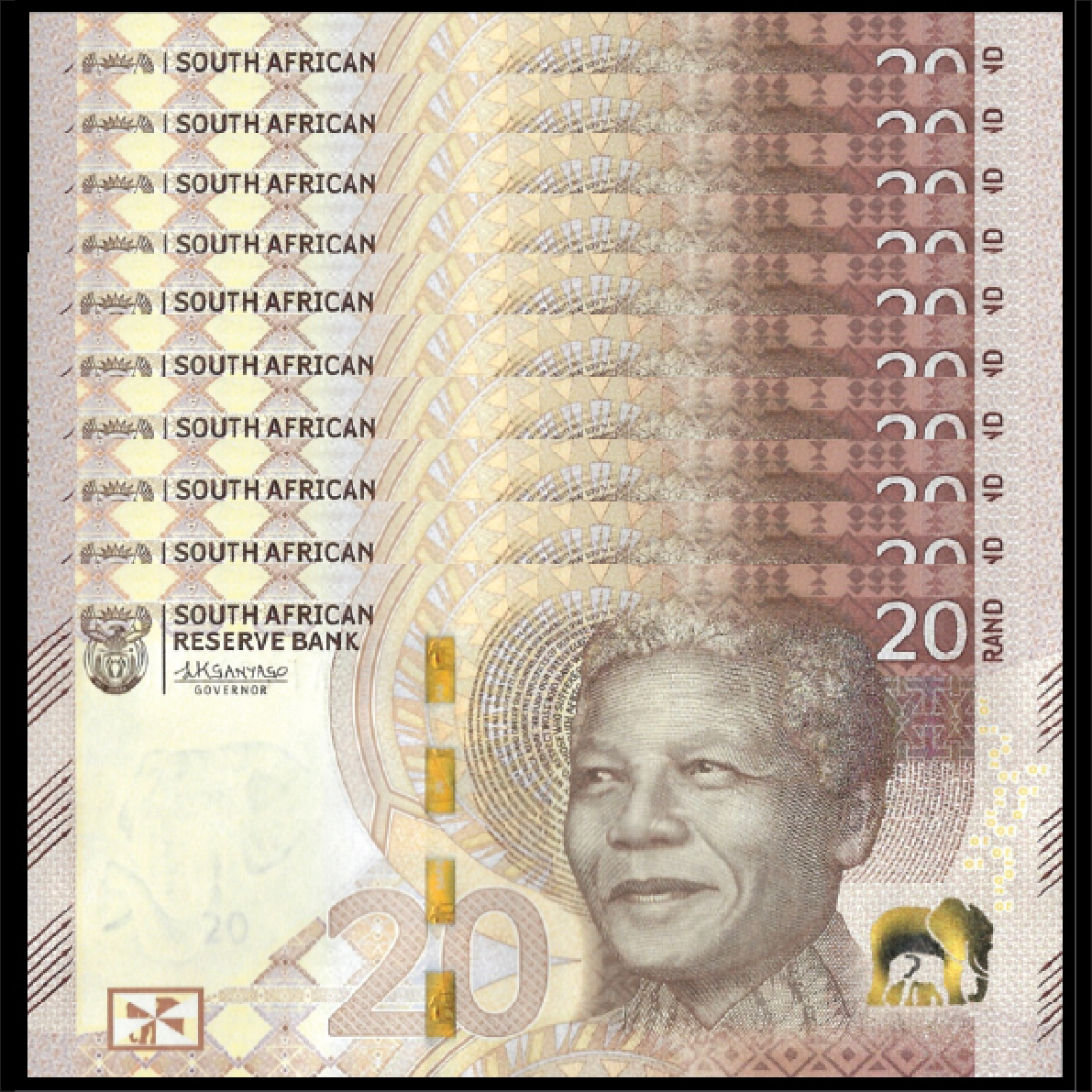 Buy Banknotes - South Africa - 20 Rand 2023 - Pick # 149a - Set 10 PCS ...