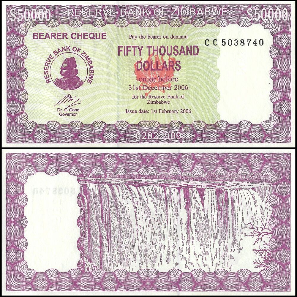 Zimbabwe - 50.000 Dollars 2006 - Pick- 30 / B122b - Set 10 PCS
