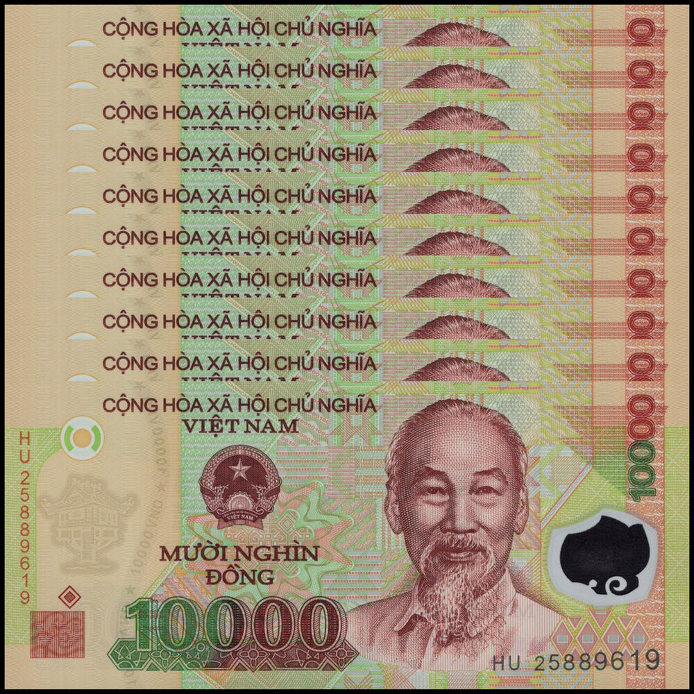 Vietnam -  10.000 Dong 2025 - Pick # 119r - Set 10 PCS