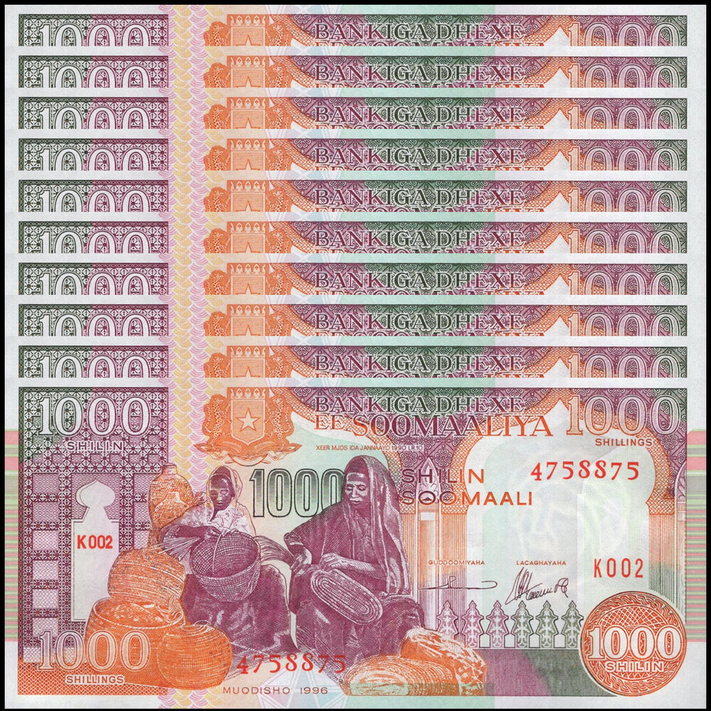 Somalia - 1000 Shillin 1996 - Pick # 37bK - Set 10 PCS