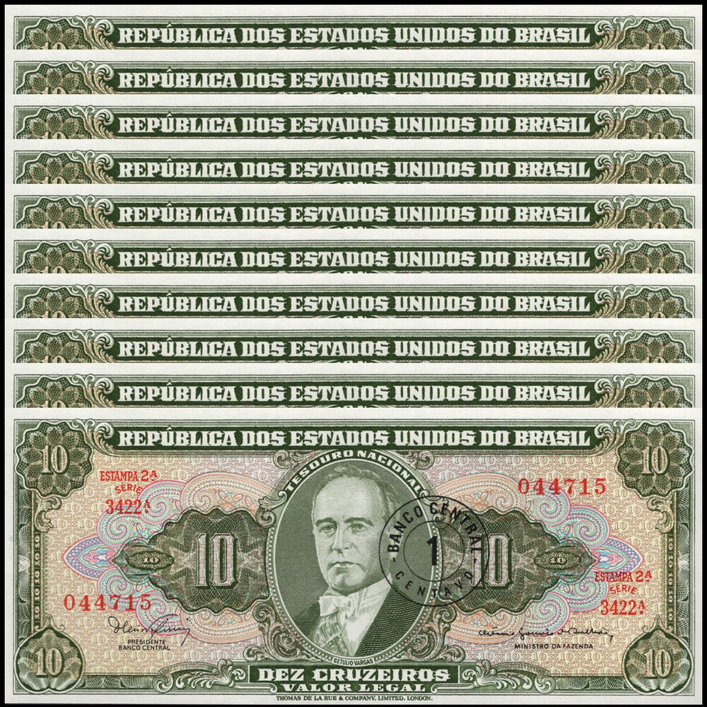 Brazil -  1 Centavo 1967 - Pick # 183b - Set 10 PCS