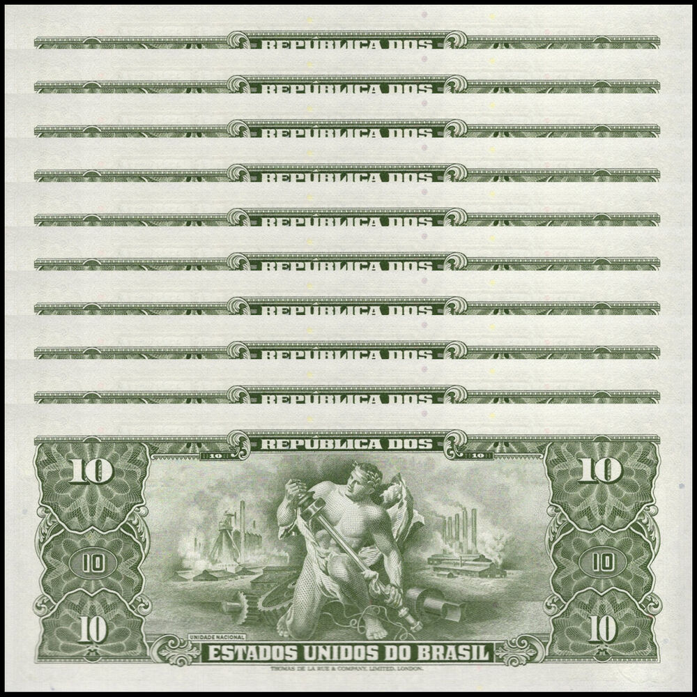 Brazil -  1 Centavo 1967 - Pick # 183b - Set 10 PCS