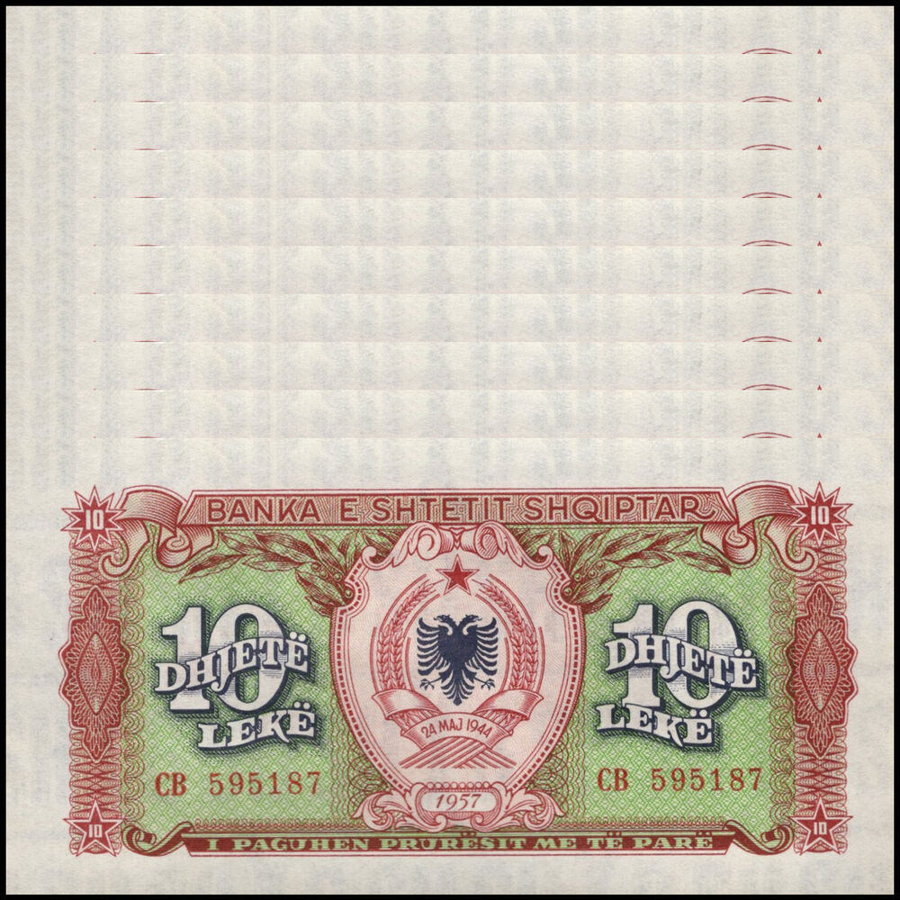Albania - 10 Leke 1957 - Pick # 28a - Set 10 PCS