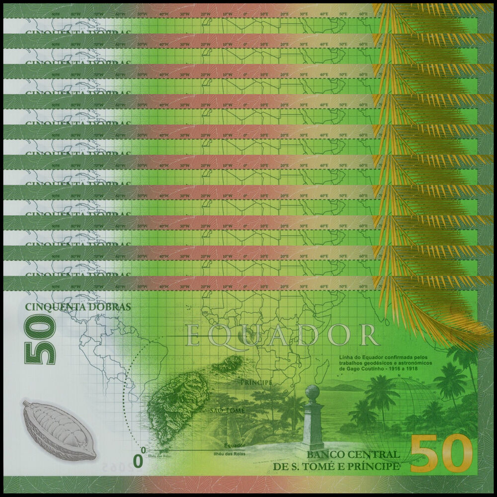 Sao Tome and Principe - 50 Dobras 2025 - Pick # NEW  - Set 10 PCS