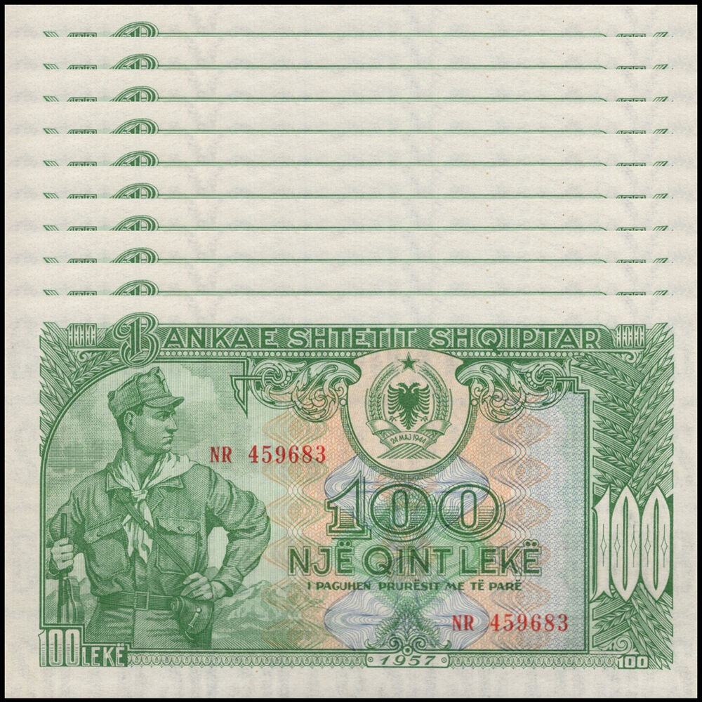 Albania - 100 Leke 1957 - Pick # 30a - Set 10 PCS