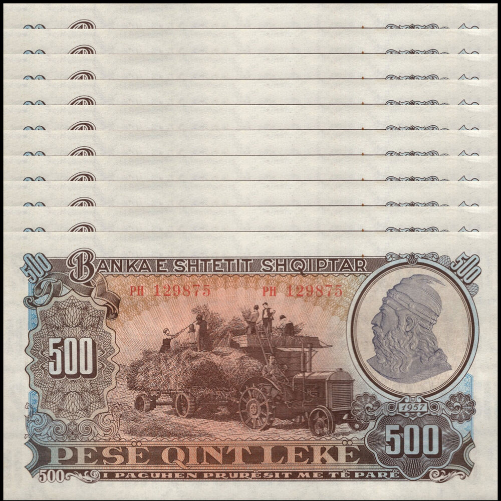 Albania - 500 Leke 1957 - Pick # 31a - Set 10 PCS