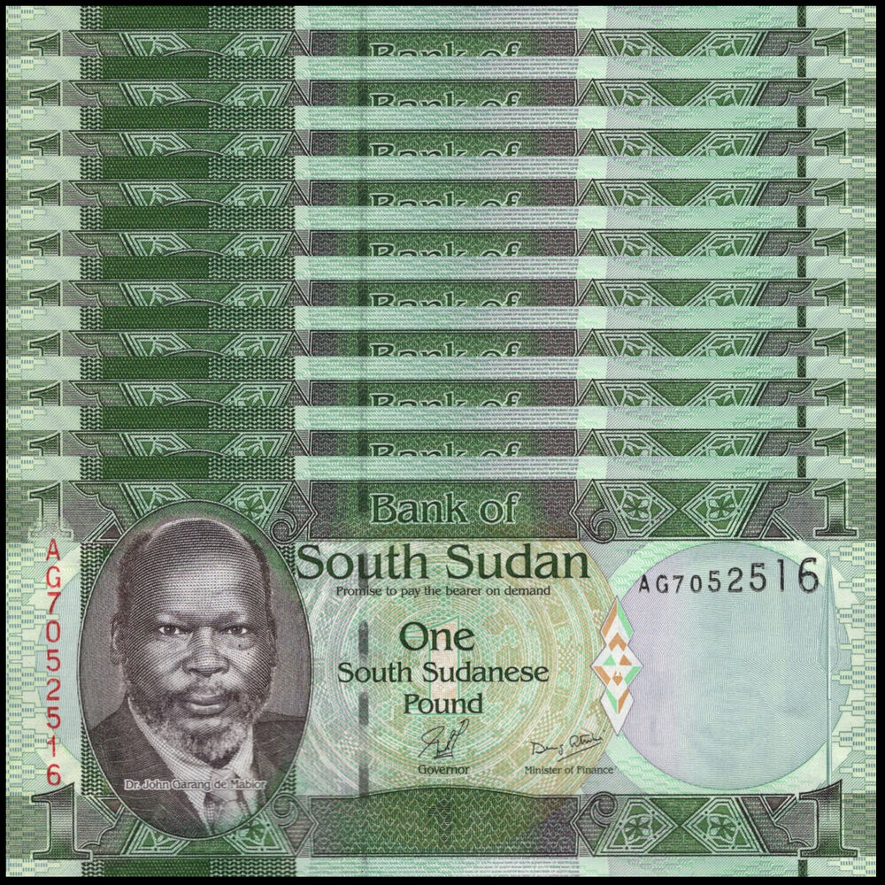 South Sudan - 1 Pound 2011 - Pick # 5 - Set 10 PCS