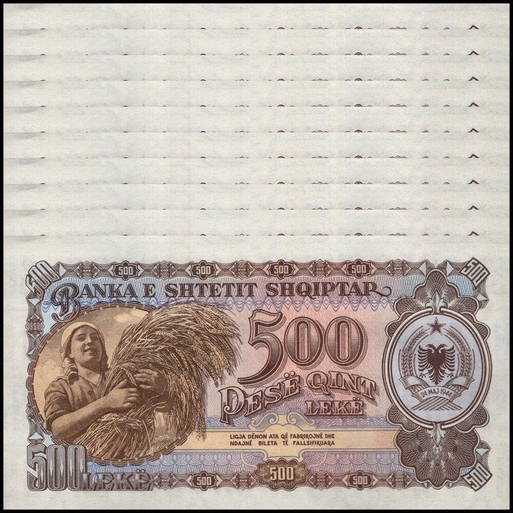 Albania - 500 Leke 1957 - Pick # 31a - Set 10 PCS