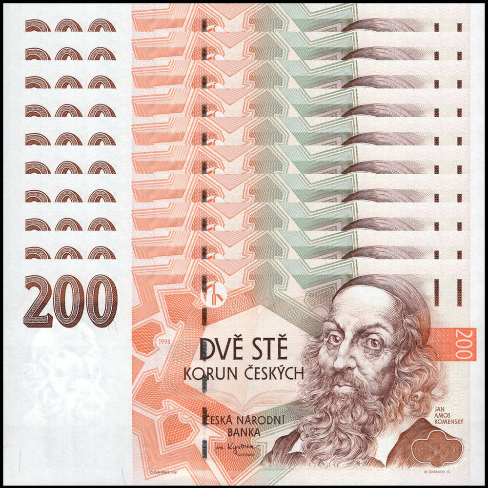 Czech Republic - 200 Korun 1998 - Pick # 19e - Set 10 PCS