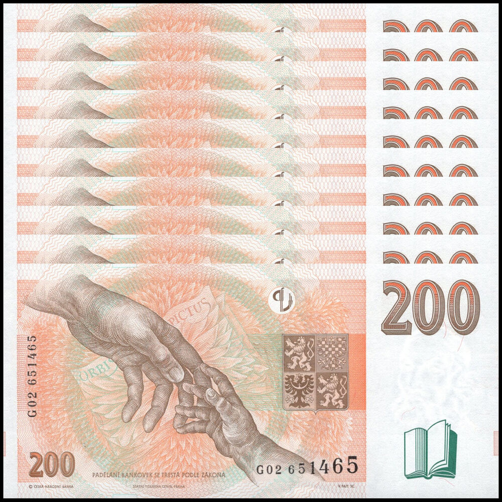 Czech Republic - 200 Korun 1998 - Pick # 19e - Set 10 PCS