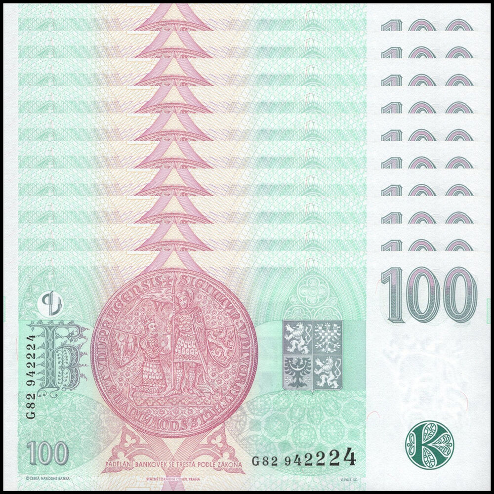 Czech Republic - 100 Korun 1997 - Pick # 18e - Set 10 PCS