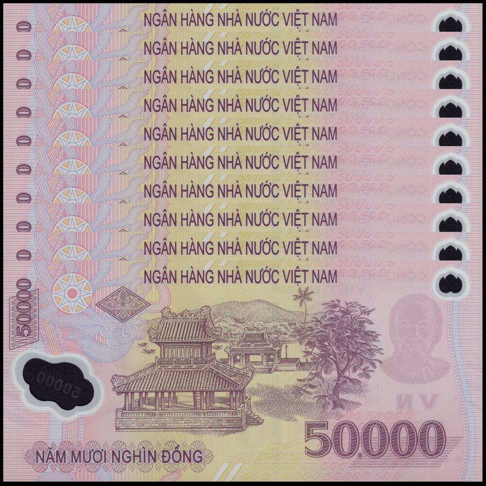 Vietnam -  50.000 Dong 2025 - Pick # 121u - Set 10 PCS