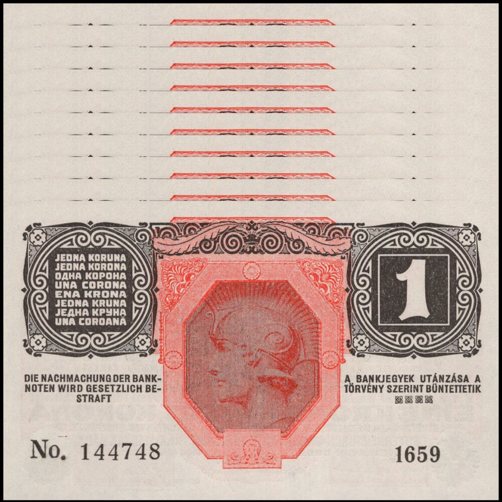 Austria - 1 Krone 1919 - Pick # 49 - Set 10 PCS