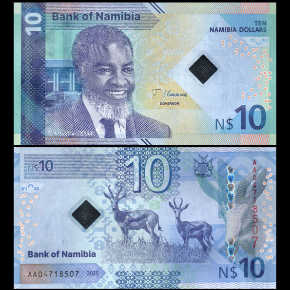 Namibia -  10 Dollars 2025 - Pick # NEW - Set 10 PCS