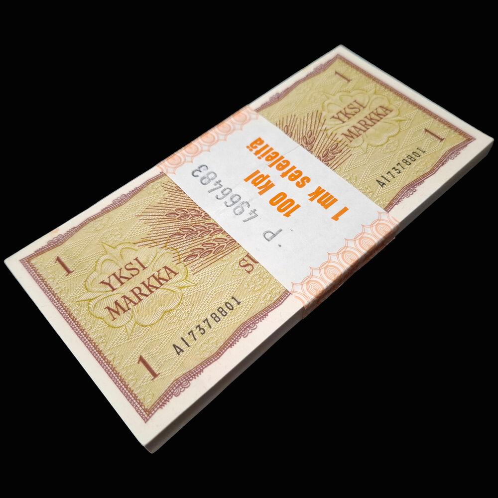 Finland -  1 Markka 1963 - Pick # 98 - Bundle 100 PCS