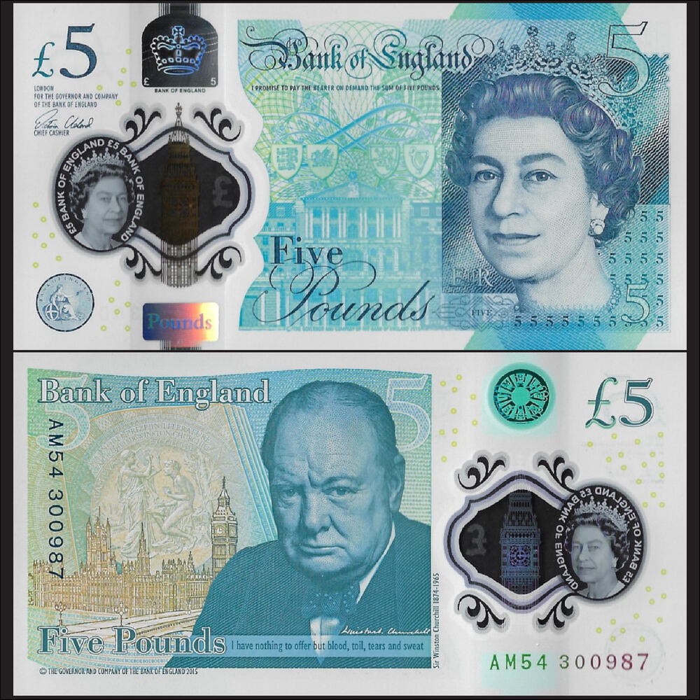 Great Britain - 5 Pounds 2016 - Pick- 394 / B203 - Set 10 PCS