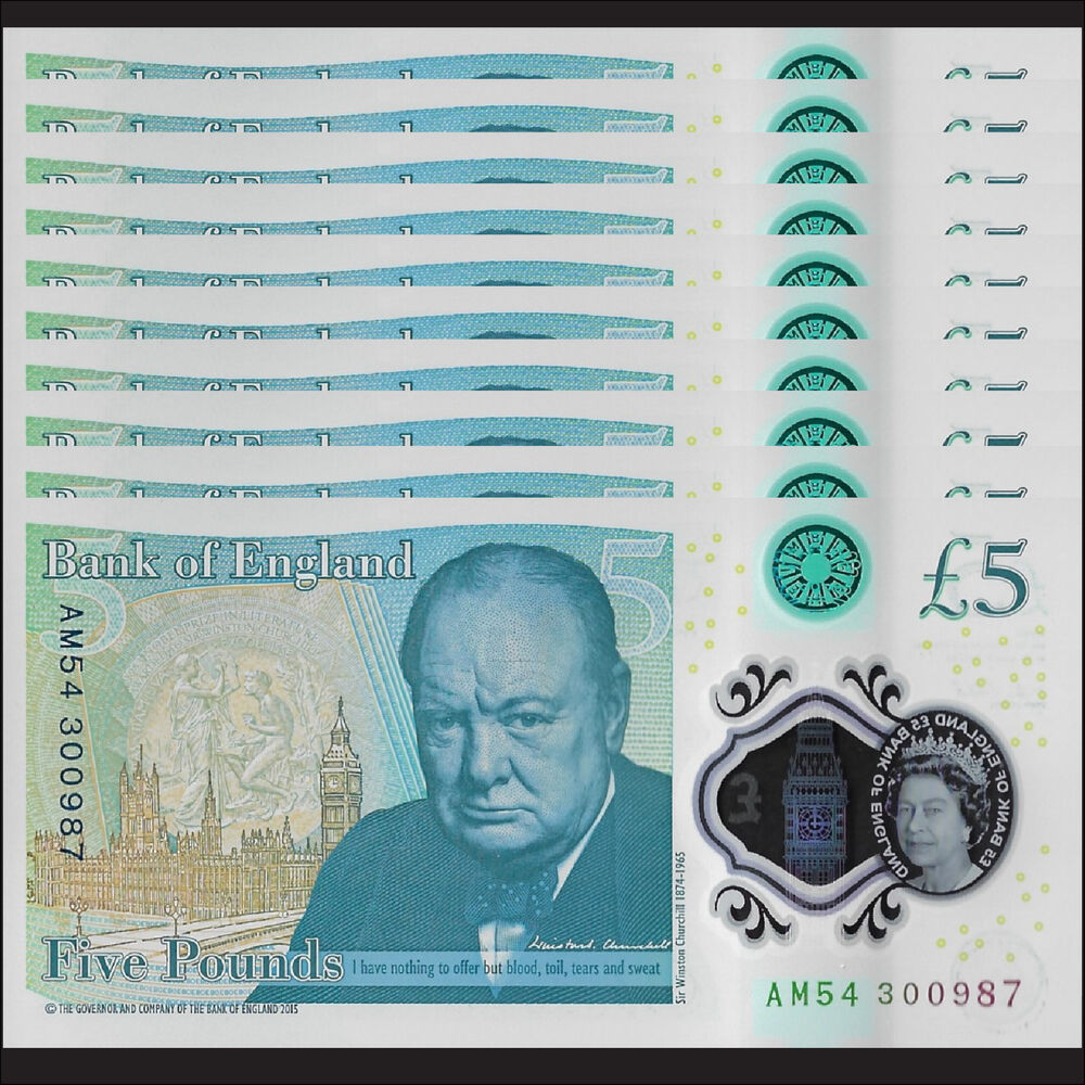 Great Britain - 5 Pounds 2016 - Pick- 394 / B203 - Set 10 PCS