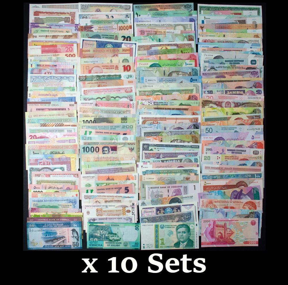 World - 150 different banknotes / B150D - Set 10 PCS