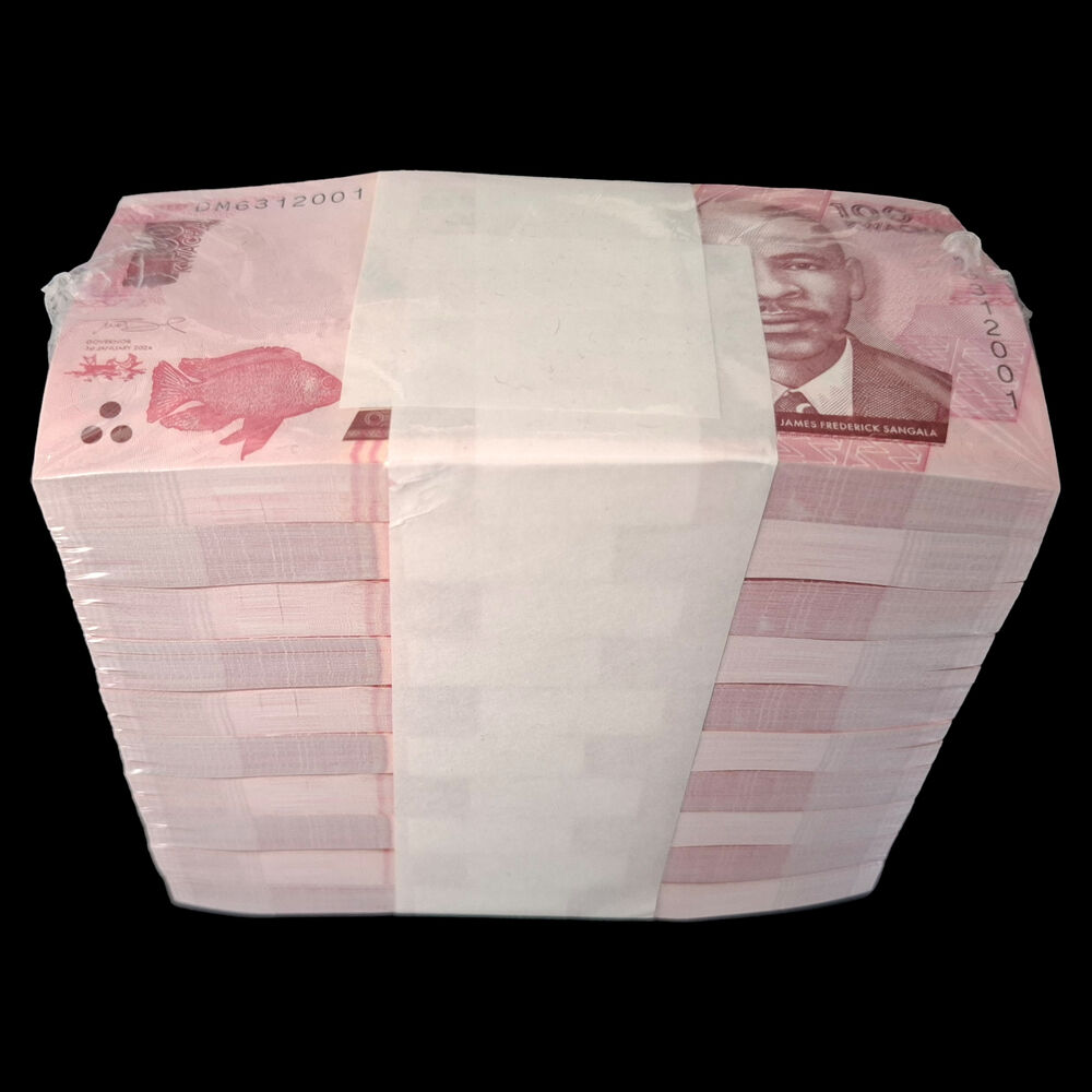 Malawi -  100 Kwacha 2024 - Pick # NEW - Brick 1000 PCS
