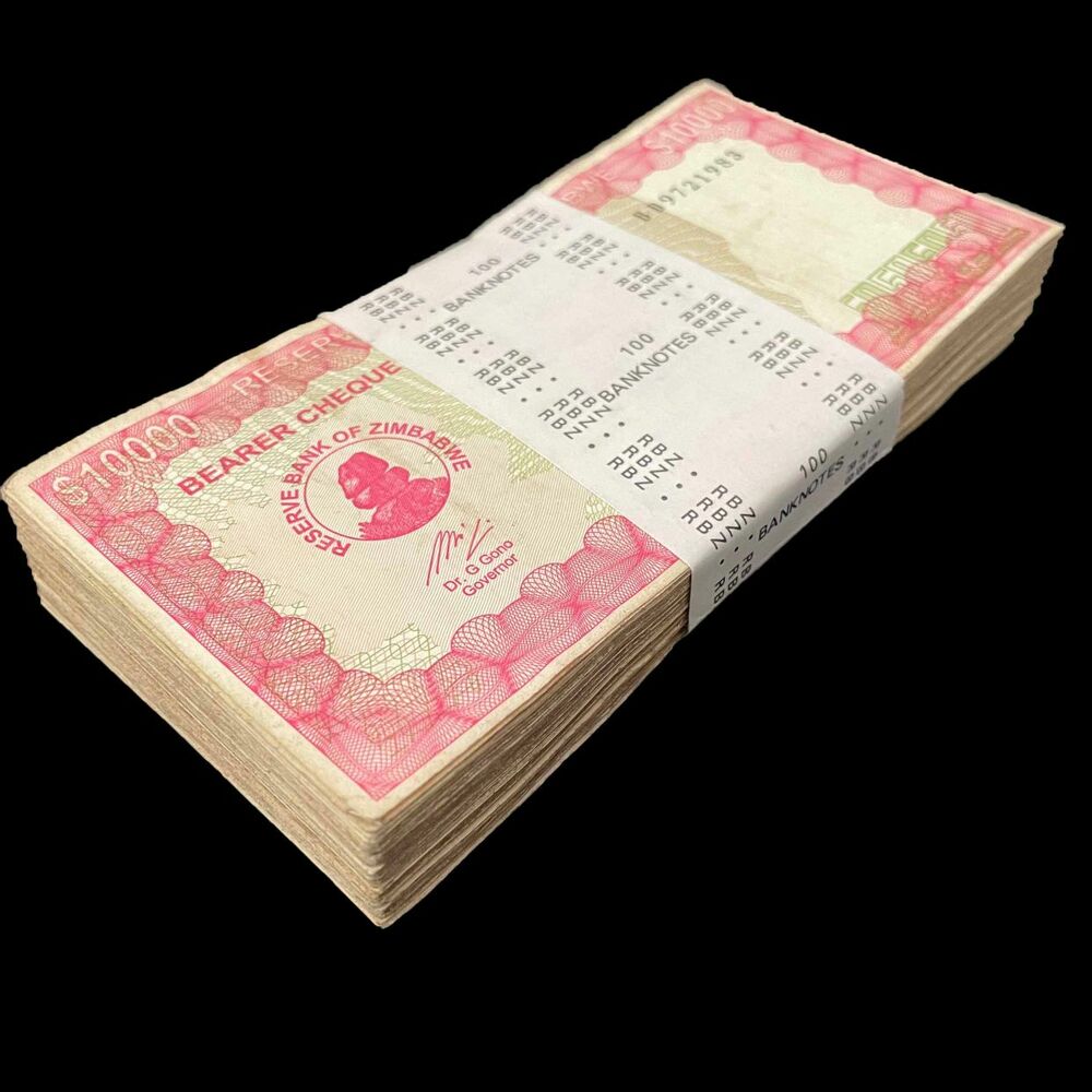 Zimbabwe - 10.000 Dollars 2004 - Pick- 22d / B120d - Bundle 100 PCS - USED ( F,VF,XF) - 
