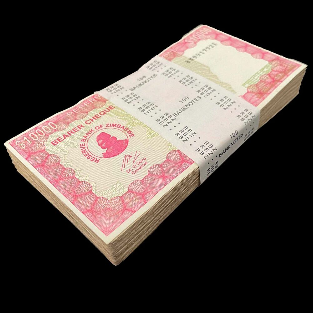 Zimbabwe - 10.000 Dollars 2005 - Pick- 22e / B120e - Bundle 100 PCS - USED ( F,VF,XF) - 