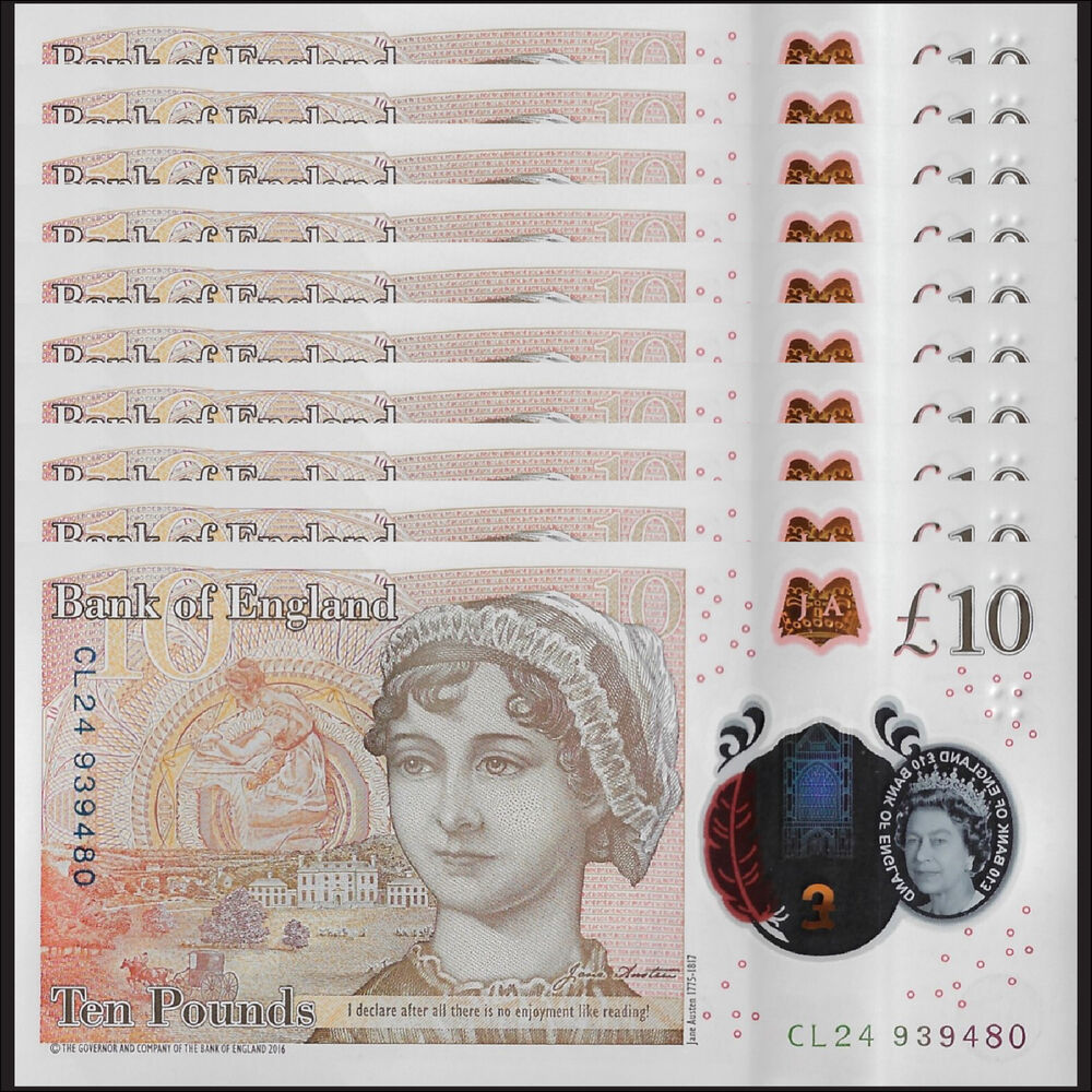Great Britain - 10 Pounds 2017 - Pick- 395 / B204 - Set 10 PCS