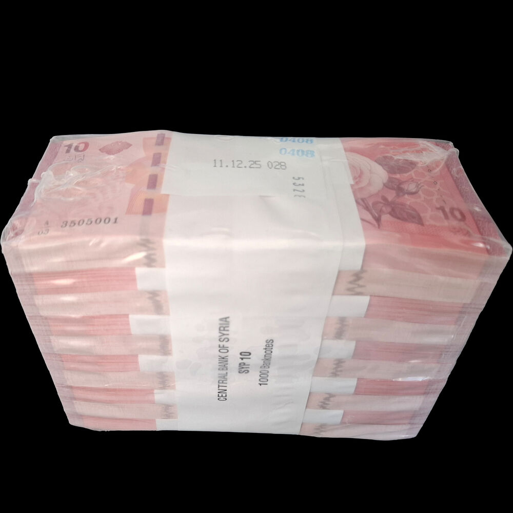 Syria -  10 Pounds 2025 - Pick # NEW - Brick 1000 PCS