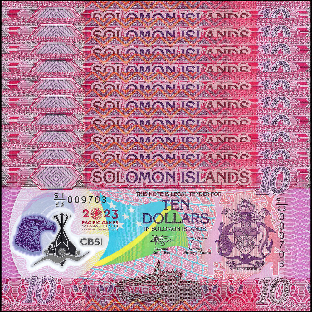 Solomon Islands -  10 Dollars 2023 - Pick # 39a - COMMEMORATIVE - Set 10 PCS