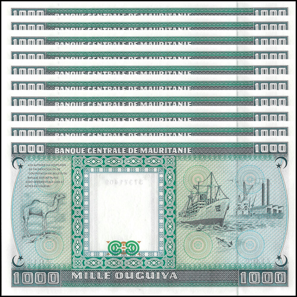 Mauritania - 1000 Ouguiya 1989 - Pick- PNL / B111.5a - Set 10 PCS