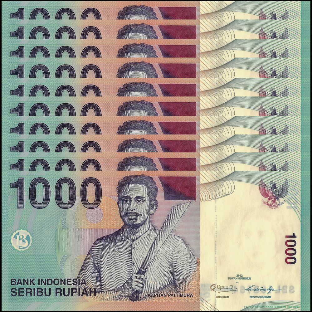 Indonesia - 1000 Rupiah 2012 - Pick- 141l - Set 10 PCS