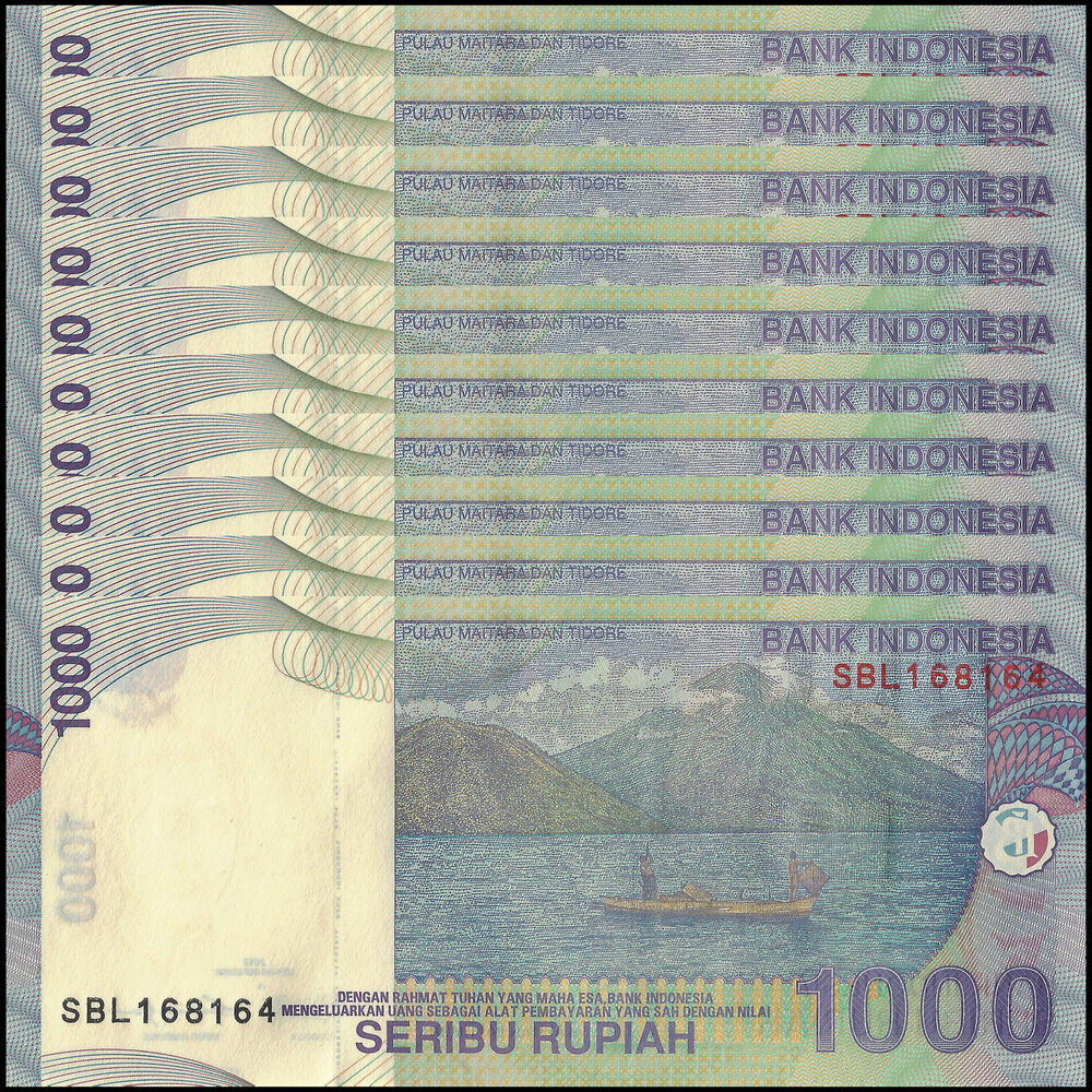 Indonesia - 1000 Rupiah 2012 - Pick- 141l - Set 10 PCS