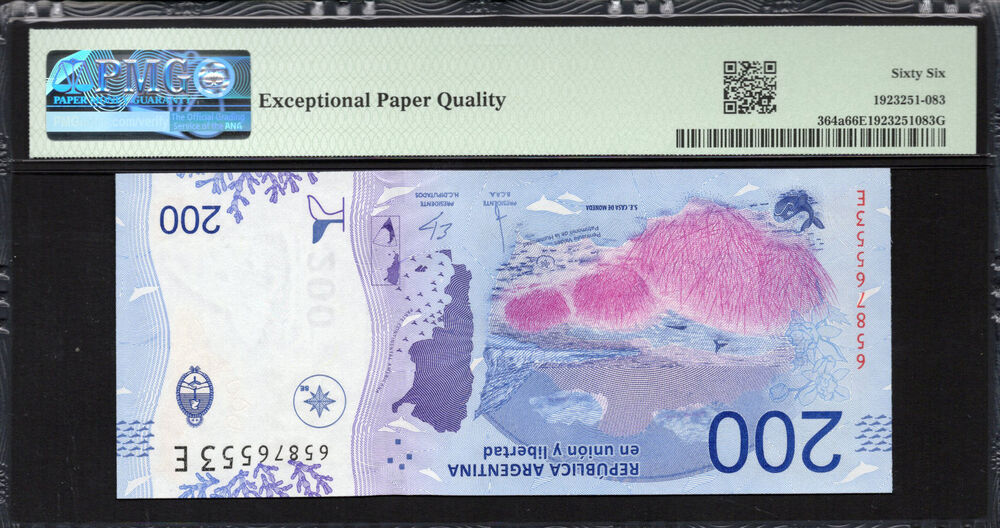Argentinië -  200 Pesos 2016 - Pick # 364a - PMG 66 EPQ