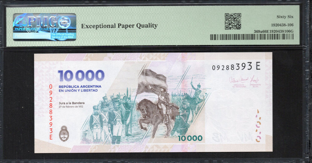 Argentinië -  10.000 Pesos 2024 - Pick # 369a - PMG 66 EPQ