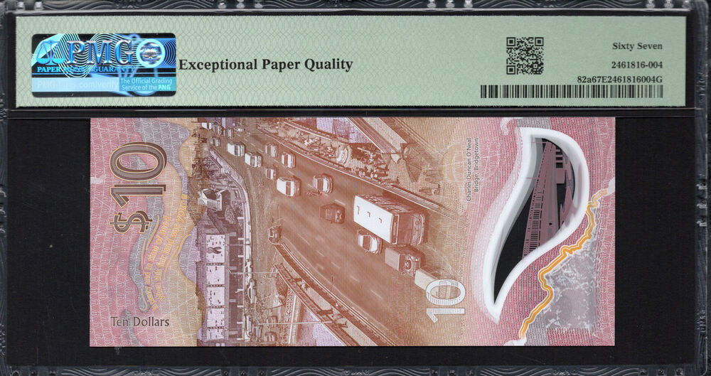 Barbados -  10 Dollars 2022 - Pick # 82a - PMG 67 EPQ