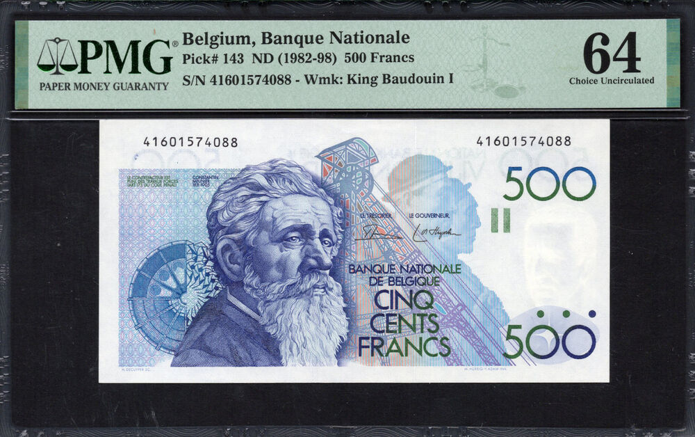 Belgium -  500 Francs 1982 - Pick # 143 - PMG 64
