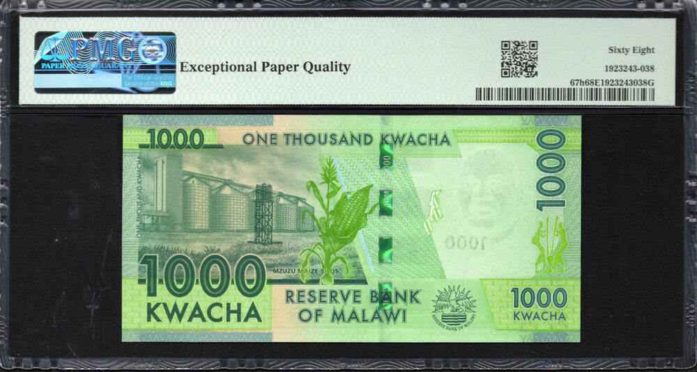 Malawi -  1000 Kwacha 2024 - Pick # 67h - PMG 68 EPQ