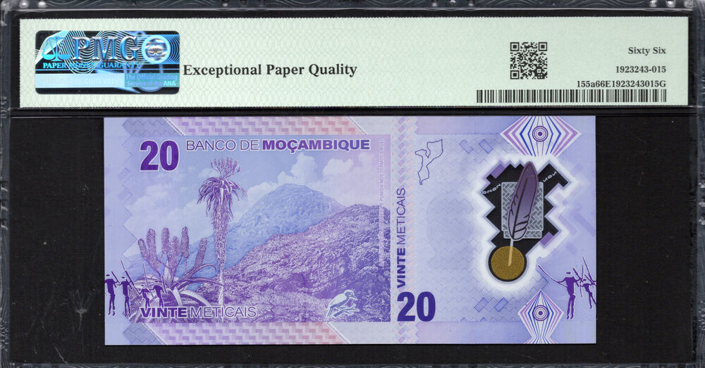 Mozambique -  20 Meticais 2024 - Pick # 155a - PMG 66 EPQ