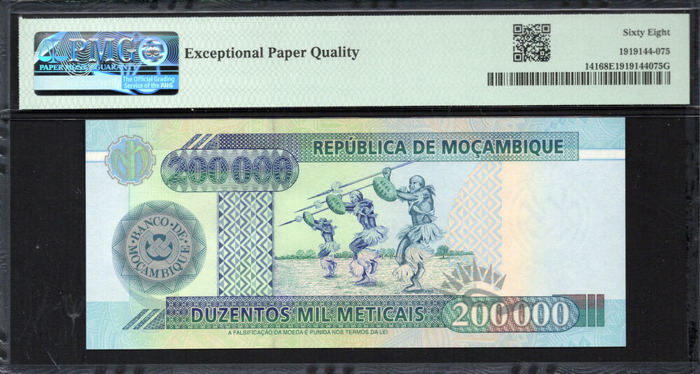 Mozambique -  200.000 Meticais 2003 - Pick # 141 - PMG 68 EPQ