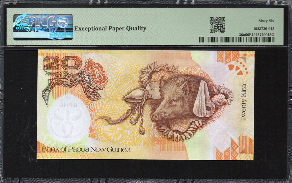 Papua New Guinea -  20 Kina 2008 - Pick # 36a - PMG 66 EPQ