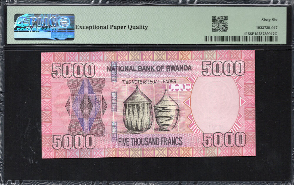 Rwanda -  5000 Francs 2014 - Pick # 41 - PMG 66 EPQ