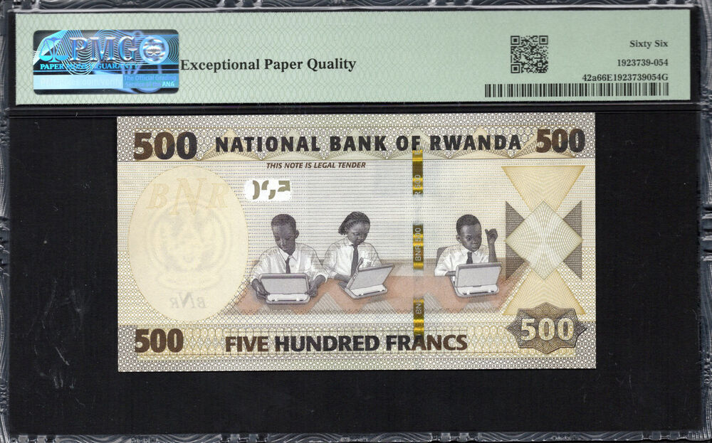 Rwanda -  500 Francs 2019 - Pick # 42a - PMG 66 EPQ