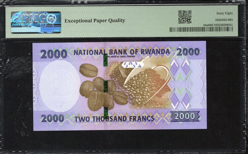 Rwanda -  2000 Francs 2024 - Pick # 44a - PMG 68 EPQ